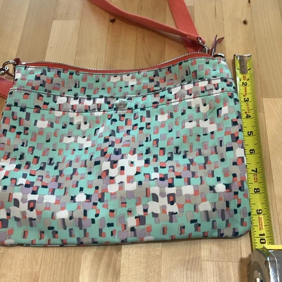 Fossil KeyPer Crossbody Bag Mint Coral Purple - Picture 2 of 6